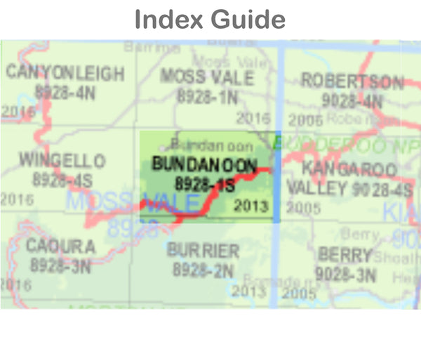 Bundanoon 8928-1-S NSW Topographic Map 1 25k
