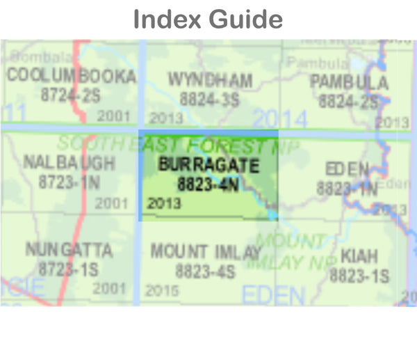 Burragate 8823-2-N Topographic Map 1:25k