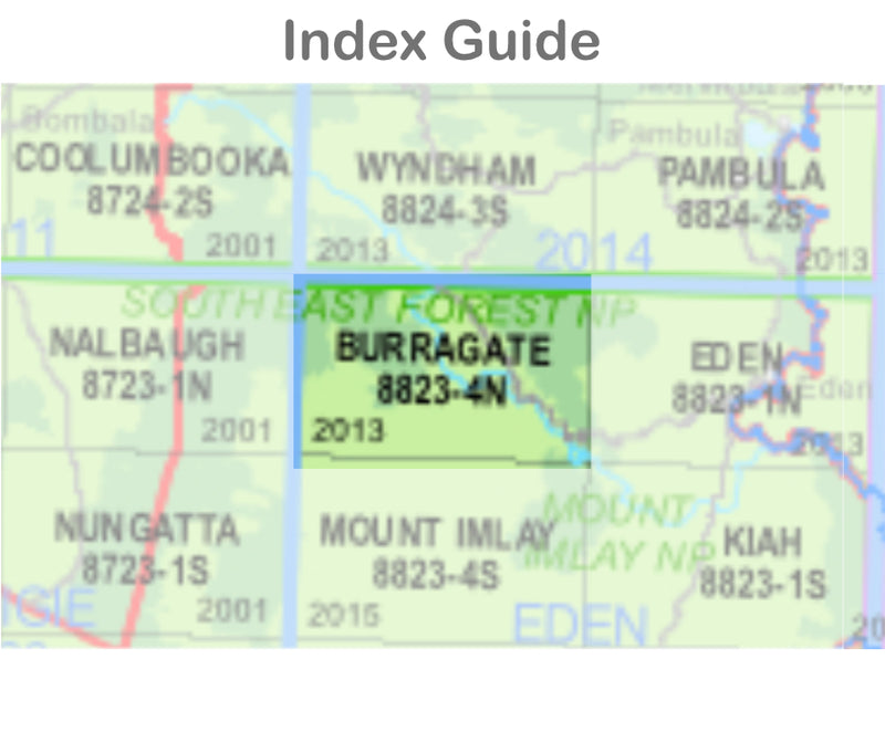 Burragate 8823-2-N Topographic Map 1:25k