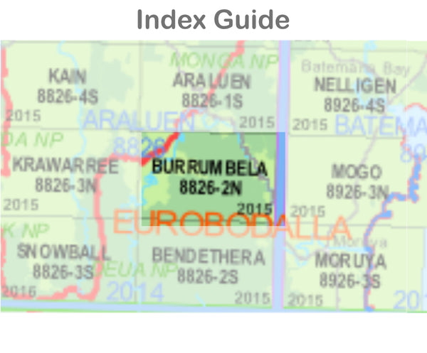 Burrumbela 8826-2-N Topographic Map 1 25k