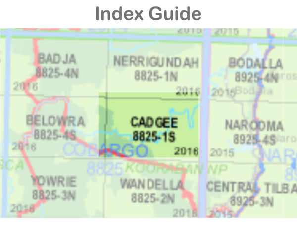 Cadgee 8825-1-S NSW Topographic Map 1 25k