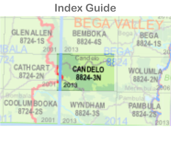 Candelo 8824-3-N NSW Topographic Map 1 25k