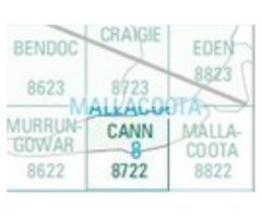 Cann (Vic) 8722 Topographic Map 1 100,000 Scale