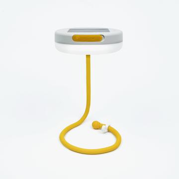 Adjustable arm set to have the light directed back down like a lamp