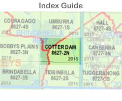 Cotter Dam 8627-2-N NSW Topographic Map 1 25k