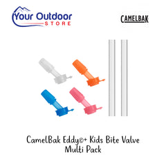 CamelBak Eddy Plus Kids Bite Valve Multi Pack. Hero image with title and logos