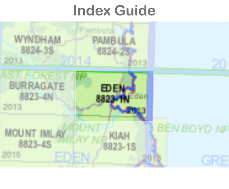 Eden 8823-1-N NSW Topographic Map 1 25k