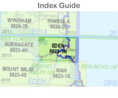 Eden 8823-1-N NSW Topographic Map 1 25k