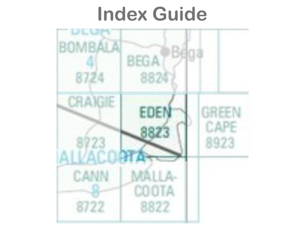 Eden 8823 NSW Topographic Map 1 100 000 Scale
