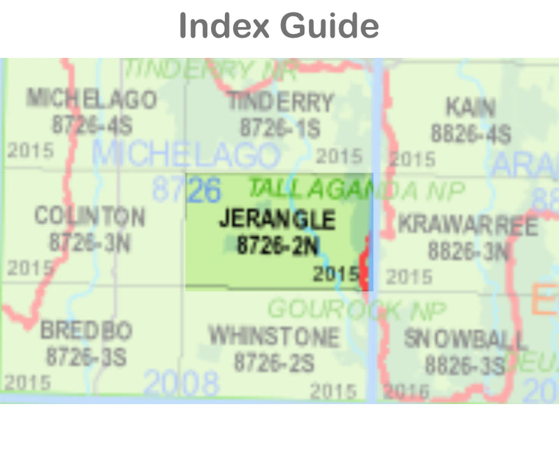 Jerangle 8726-2-N NSW Topographic Map 1 25k