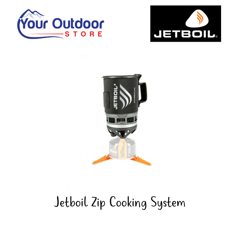 Jetboil Zip Cooking System. Hero image with title and logos