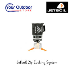 Jetboil Zip Cooking System. Hero image with title and logos