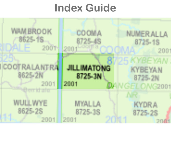 Jillimatong 8725-3-N NSW Topographic Map 1 25k