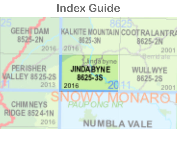 Jindabyne 8625-3-S NSW Topographic Map 1 25k