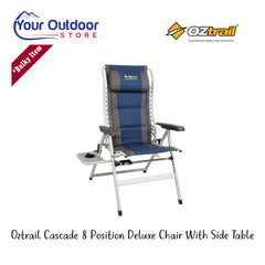 Oztrail Cascade 8 Position Deluxe Chair With Side Table