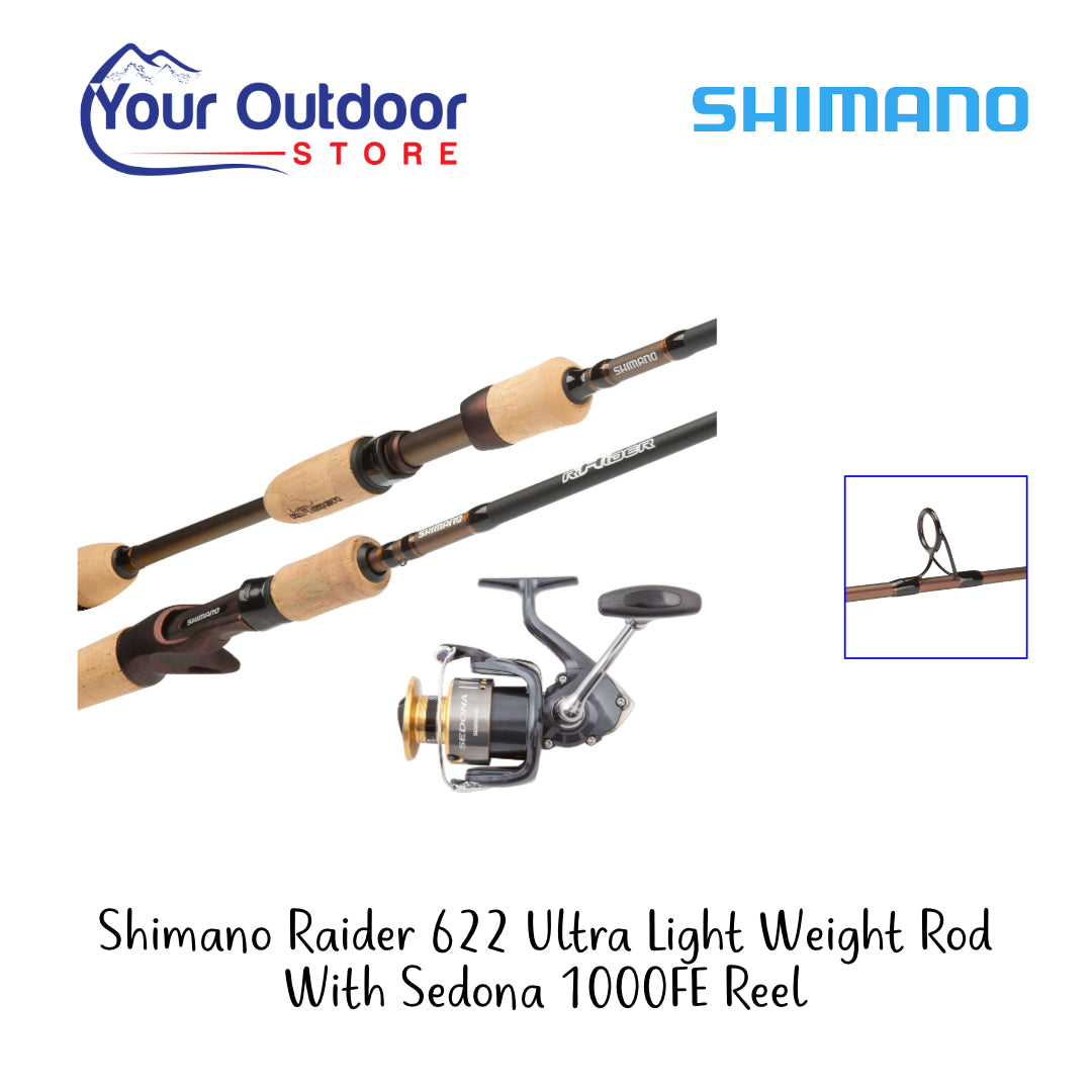 Shimano Raider 662 Ultra Light Spin with Sedona 1000 FE Rod Reel