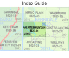 Kalkite Mountain 8625-3-N NSW Topographic Map 1 25k