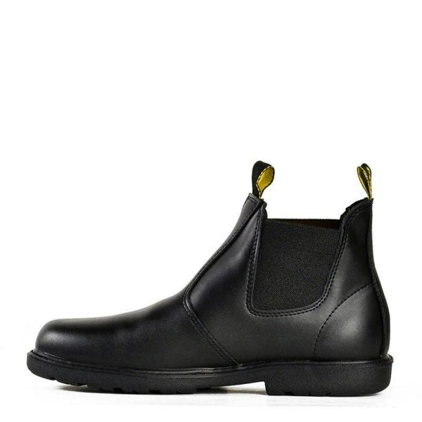 Black | Bata Kanga Elastic Sided Pull Up Kids Boots Inside Angle