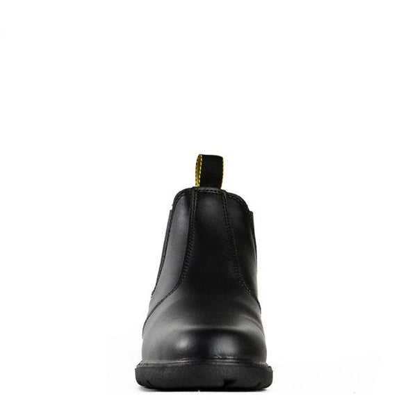 Black | Bata Kanga Elastic Sided Pull Up Kids Boots Toe View