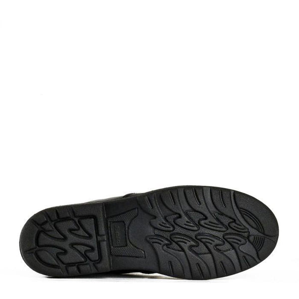 Black | Bata Kanga Elastic Sided Pull Up Kids Boots Sole Angle