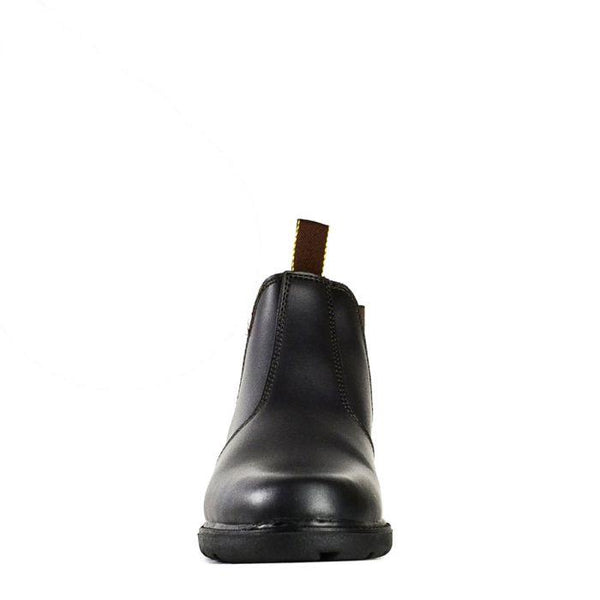 Brown | Bata Kanga Elastic Sided Pull Up Kids Boots Front View