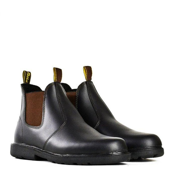 Brown | Bata Kanga Elastic Sided Pull Up Kids Boots Pair