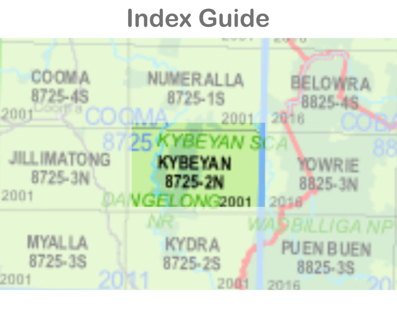 Kybeyan 8725-2-N NSW Topographic Map 1 25k
