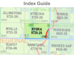 Kydra 8725-2-S NSW Topographic Map 1 25k