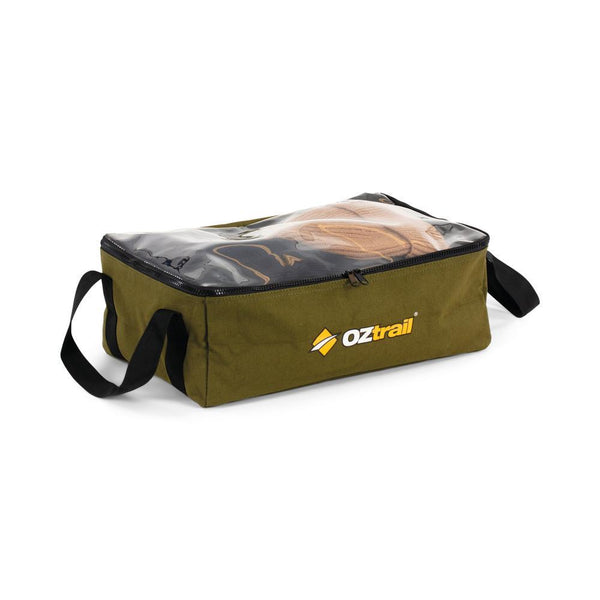 Green/Black | Large Oztrail Clear Top Canvas Bag
