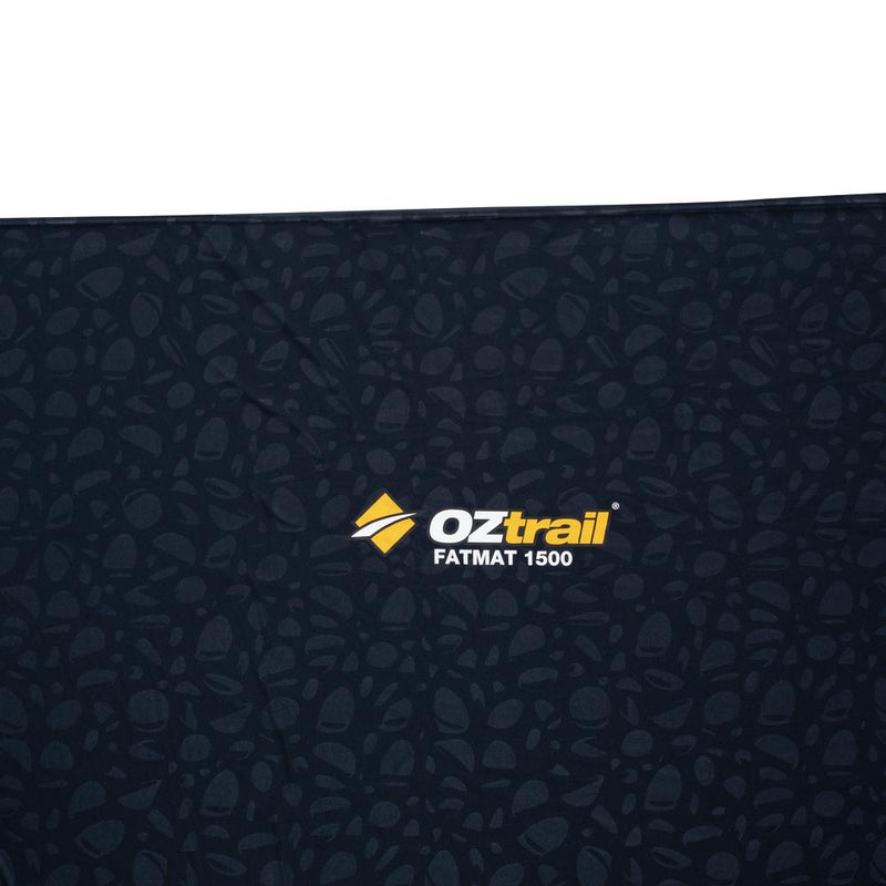 Blue | Close up of top material showing Oztrail logos