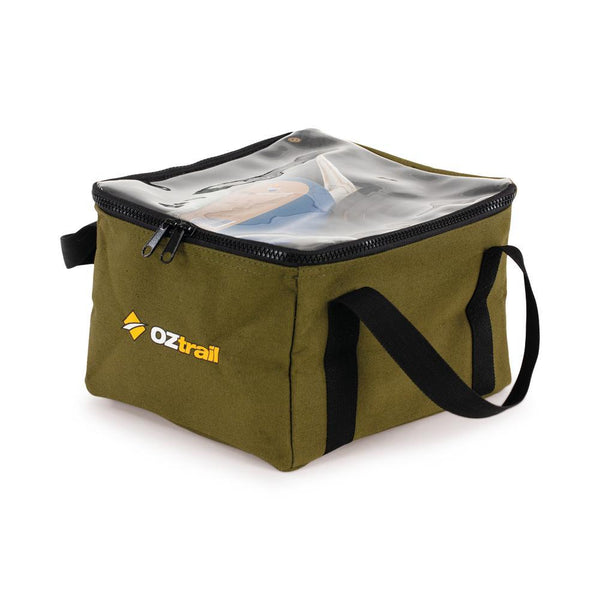 Green/Black | Medium Oztrail Clear Top Canvas Bag