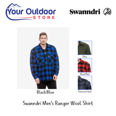 Black / Blue | Swanndri Ranger Wool Shirt Hero