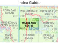 Michelago 8726-4-S NSW Topographic Map 1 25k