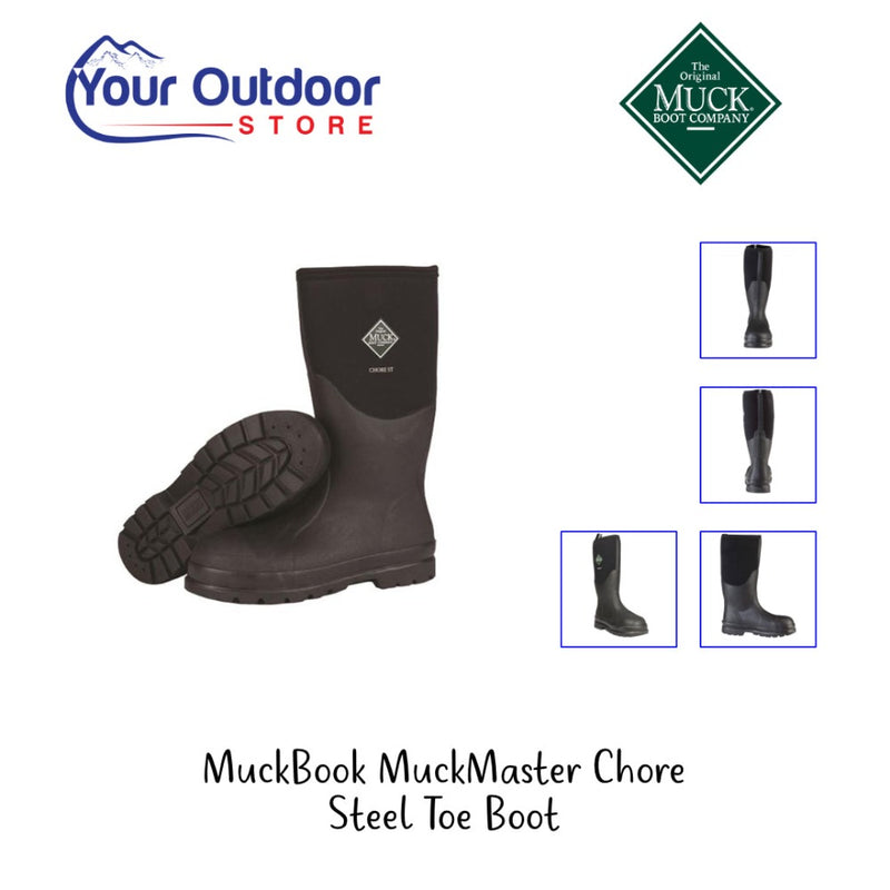 Black | Muckboot Muckmaster Chore Steel Toe Commercial Grade Boot