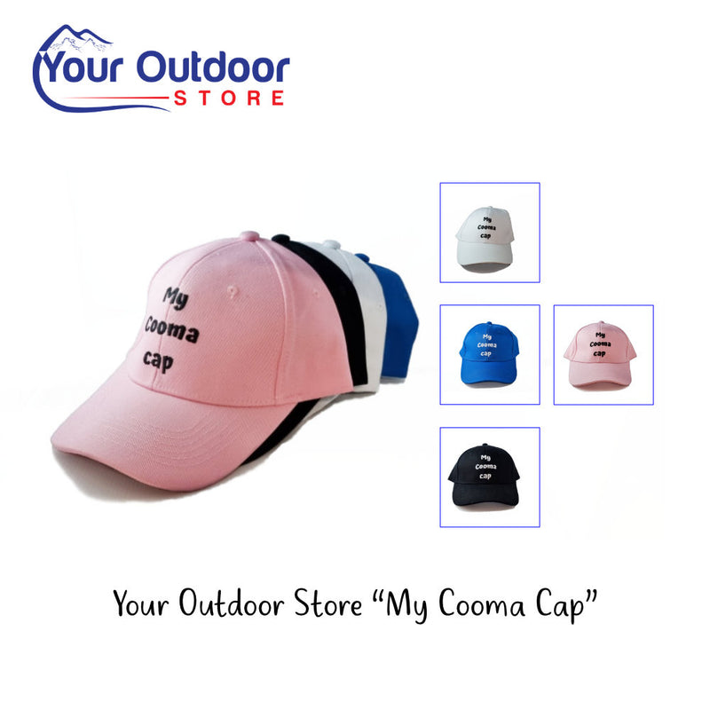 Your Outdoor Store "My Cooma Cap". Hero image with title and logos