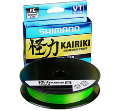 Mantis Green | Shimano Kairiki Mysterious Power PE Braided Line. Line Spool with packaging