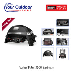 Weber Pulse 2000 Barbecue. Hero image with title and logos