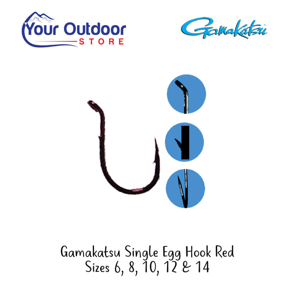 Red | Gamakatsu Single Egg Hook