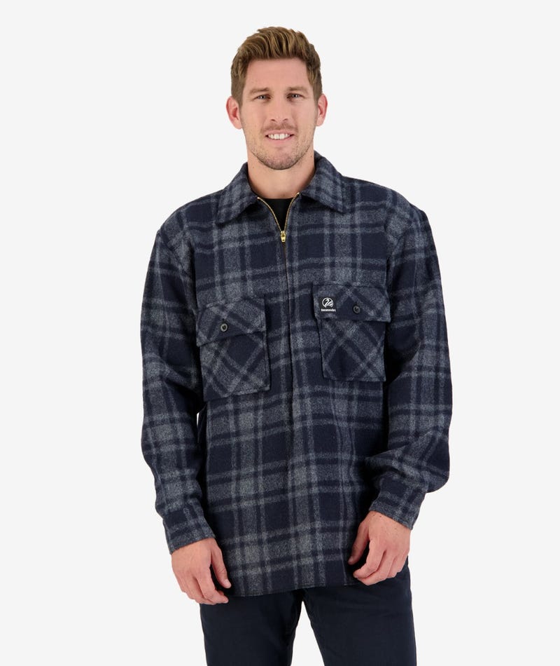 Charcoal Grid | Swanndri Men's Wool Ranger Shirt
