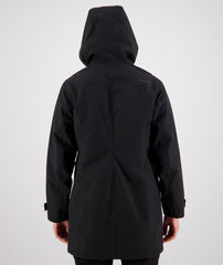 Black | Modelled from the back with hood on
