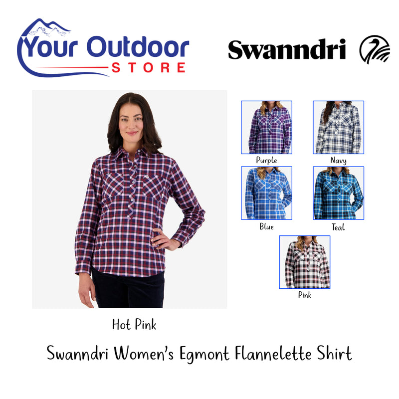 Hot Pink | Swanndri Womens Egmont Flannelette Shirt