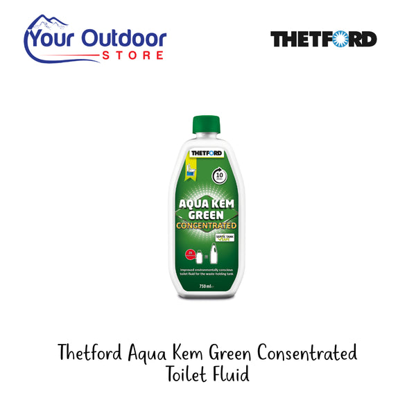 Aqua Kem Green Concentrated. Hero image with title and logos