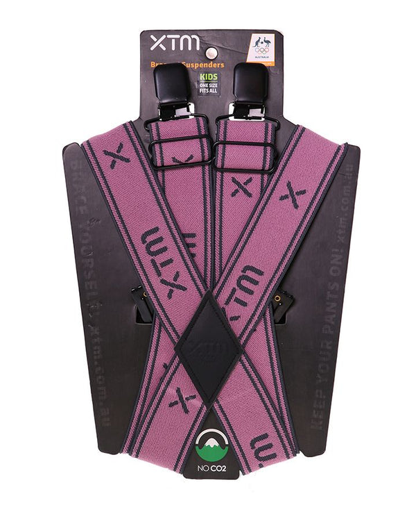 Blush | XTM Kids Suspenders. Packaged