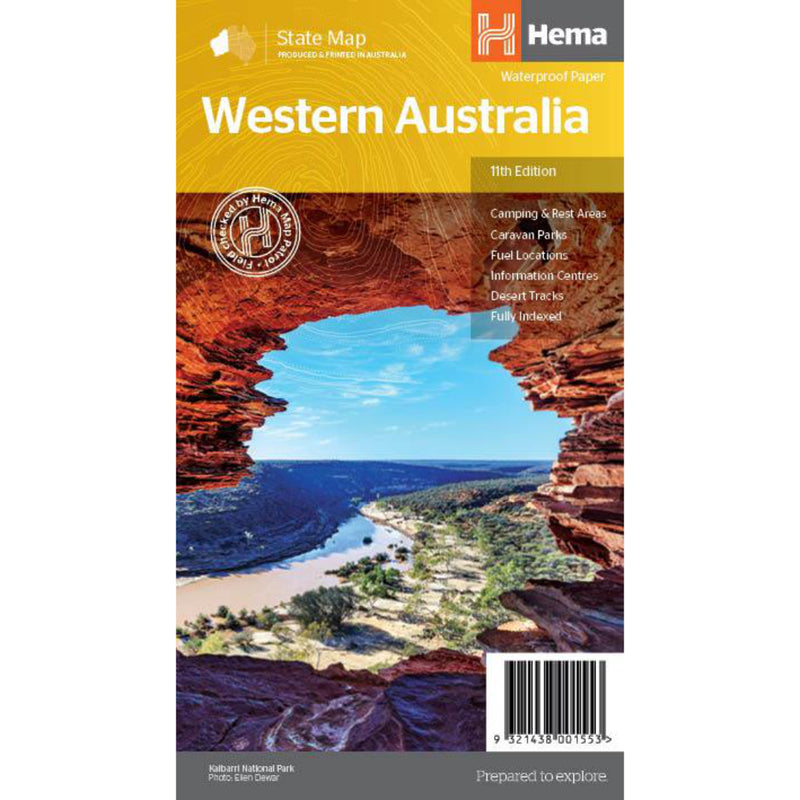 Hema Western Australia Waterproof State Map 11th Edition