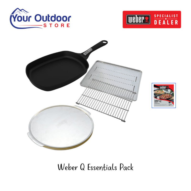 Weber Essential Pack Weber Q. Hero image with title and logos