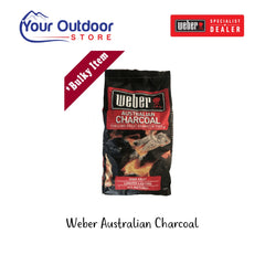 Weber Australian Charcoal. Hero image with title and logos
