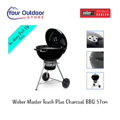 Weber Master Touch plus Kettle. Hero Image with title and logos