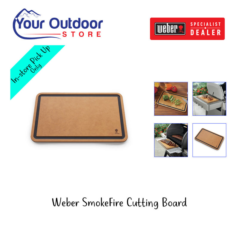 Weber SmokeFire Cutting Board Main image with logos and image inserts