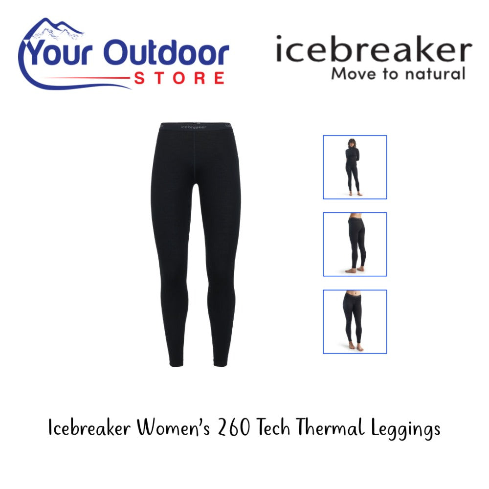 Icebreaker Merino Women's 260 Tech Leggings, Black, Medium