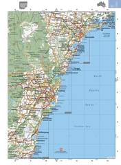 Map Example. Full Page NSW Coast